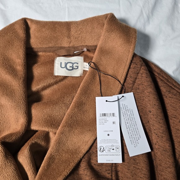 UGG Australia Robinson Robe Burnt Henna Size M/L Mens Soft NWT - Picture 8 of 11